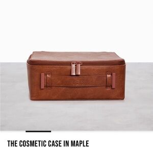 Brown Leather Men's Cosmetic Case